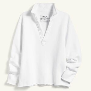 Frank Eileen Patrick Popover Henley Sweatshirt White
